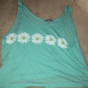 Light blue cropped tank top from charlotte russe